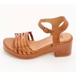 Miz Mooz Leather Heeled Sandals - Graciela Brandy